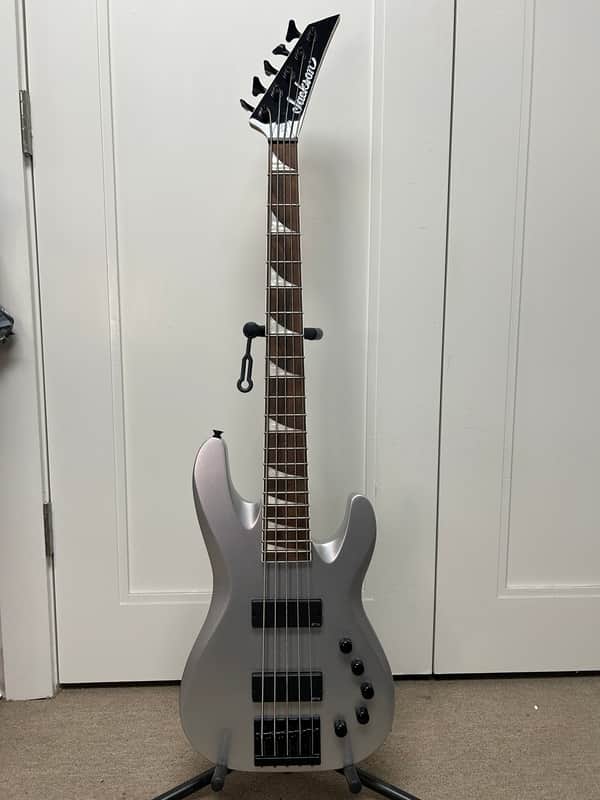 Jackson X Series David Ellefson Signature Concert Bass CBX V with Laurel Fretboard - Quicksilver image 1