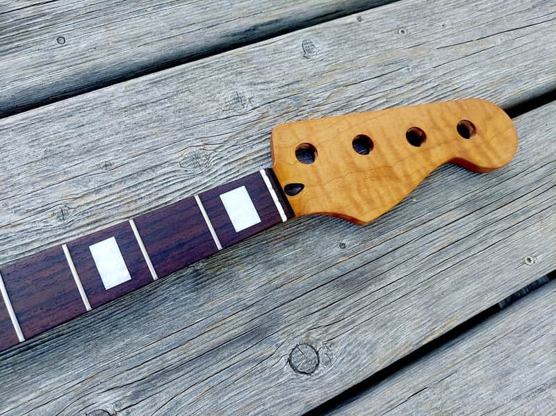 Precision Bass neck, flamed roasted maple image 1