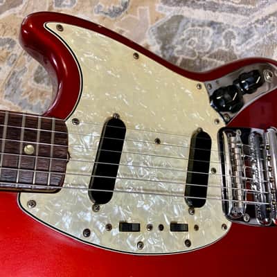 1971 Fender Mustang Competition Red with OHSC all original vintage electric guitar image 13