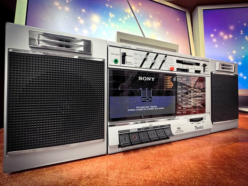 SONY CFS-3000S 🌈RaRe🌈 Vintage Stereo Cassette Boombox image 1