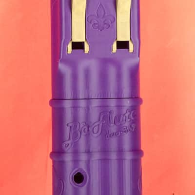 BaFlute F# Medium Low Tone Drone Flute, 432hz Double Chamber Drone Flute, Native American Style Flute, Purple image 4