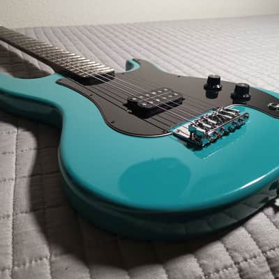 1980's Hondo H-715/BL (Indonesia) - Blue w/Mahogany Neck/SETUP/FRETWORK image 3