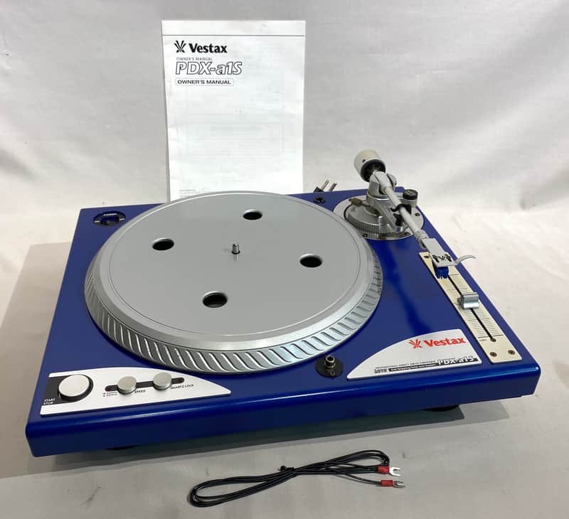 Vestax PDX-a1s Direct Drive Turntable Blue / Silver w/ Stanton 500