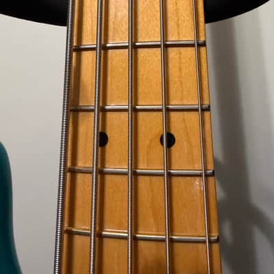 Fender American Professional II Precision Bass V with Maple Fretboard 2020 - Present - Miami Blue image 7