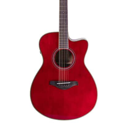 Yamaha FSC-TA TransAcoustic Concert Cutaway Ruby Red image 3