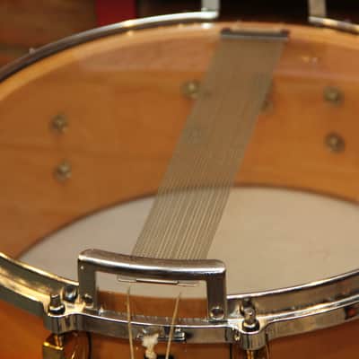 Yamaha Maple Custom 14x5.5 snare drum - Natural Blonde image 13
