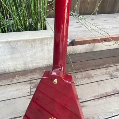 Hamer Vector Korina Flying V GVKS Brazilian Rosewood 2005 Cherry Transparent image 11