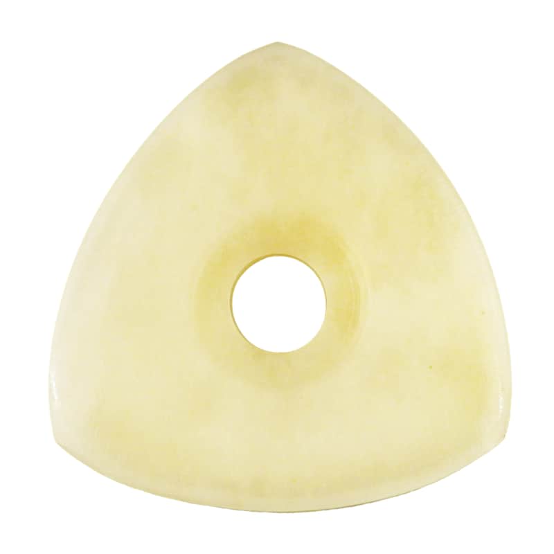 Camel Bone Guitar Or Bass Pick - 4.0 mm Ultra Heavy Gauge - 346 Contoured Triangle With Grip Hole Shape - Natural Finish Handmade Specialty Exotic Plectrum - 1 Pack image 1