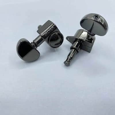 Grover 3x3 Black Nickel Guitar Tuning Pegs Machine Heads Keys image 9