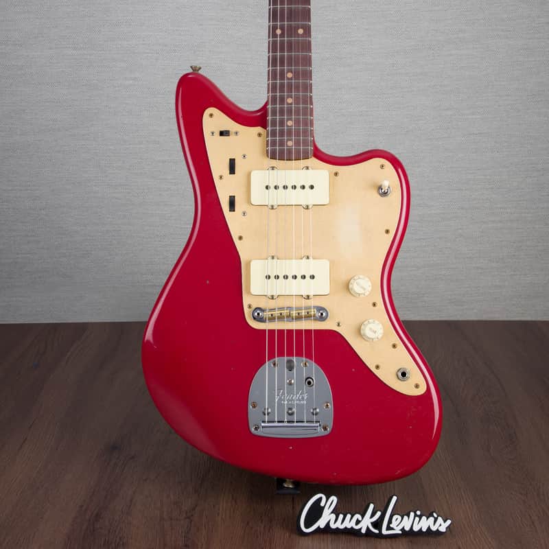Fender Custom Shop '59 Jazzmaster Journey Man Relic Electric Guitar - Aged Dakota Red image 1