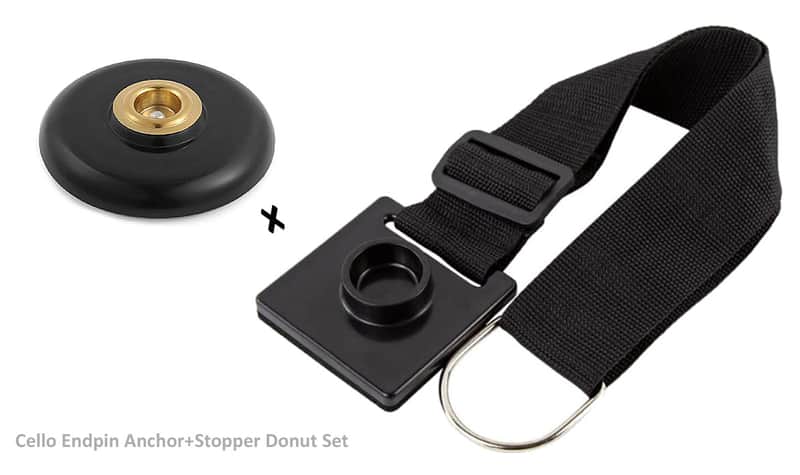 Cello Endpin Anchor & Stopper Donut PAIR standard for solo & orchestral use - vital for steady & comfortable playing image 1