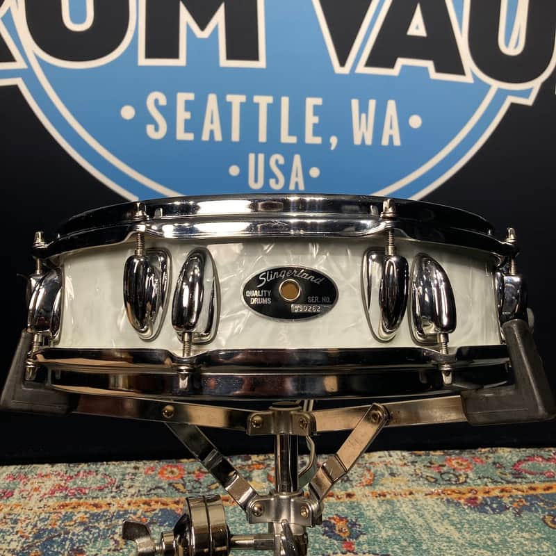 1980s Slingerland 4×14″ 5-Ply Maple/Poplar Snare Drum, Tombsto…