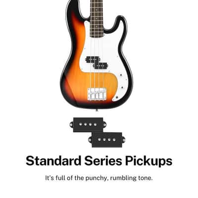 Full Size 4 String Professional Electric Bass Guitar Black with bag, guitar strap, and Guitar Cable image 3