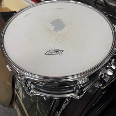 Ludwig LM404 Acrolite 5x14" 8-Lug Aluminum Snare Drum with Black/White Badge 1994 - 2012 - Black Galaxy image 3