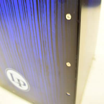 Latin Percussion LP Aspire Accents Snare Cajon, Blueburst Streak image 7