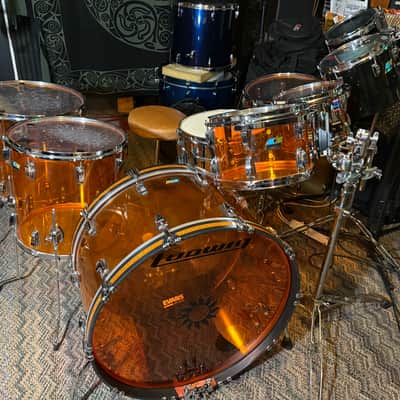 Ludwig Vistalite 9 pc BIG ZEP KIT Amber clear image 1