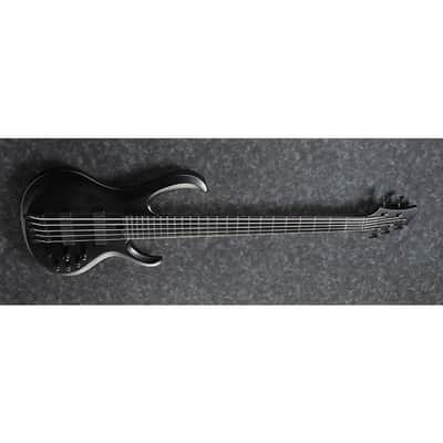 Ibanez BTB625EX Iron Label 5-String Bass w/ Bartolini Pickups - Black Flat image 4