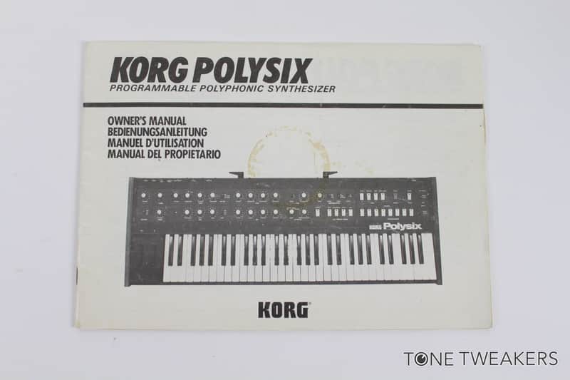 Korg Polysix Owners Manual Instruction Book Guide VINTAGE SYNTH DEALER image 1