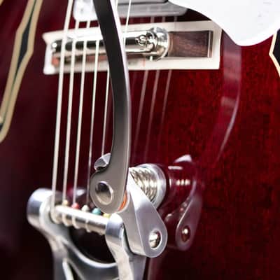 Gretsch G6119T-62 Vintage Select Edition '62 Tennessean Hollow Body with Bigsby Electric Guitar - Dark Cherry Stain with Hardshell Case image 14