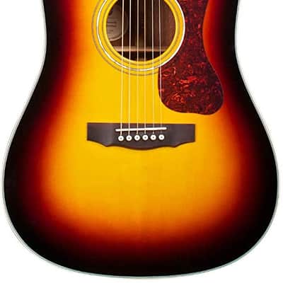 Guild D-140 Antique Burst Dreadnought Acoustic Guitar - All Solid Wood with Guild Premium Gig Bag image 1