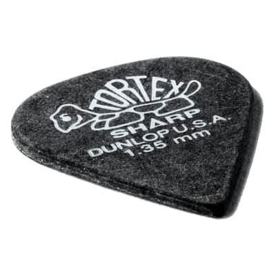 Dunlop Tortex Sharp 412 Picks 1.35" Black. x12 - Set of Picks image 5