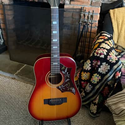 1970s Terada W513 Hummingbird 12 String - Cherry Burst image 2