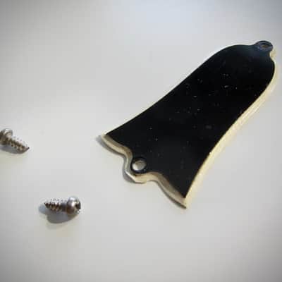 Gibson Truss Rod Cover Authentic Vintage Part Circa-1960-Black Plastic image 7