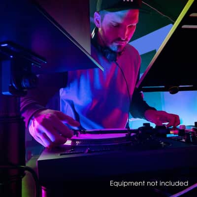 Gravity FDJT 01 DJ Desk with Adjustable Loudspeaker and Laptop Trays image 15