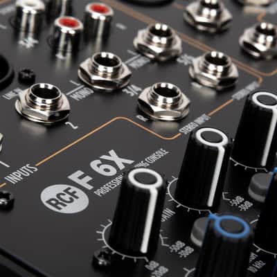 RCF F6X 6-Channel Multi-FX Analog PA Live Sound Mixing Console with Cables image 9