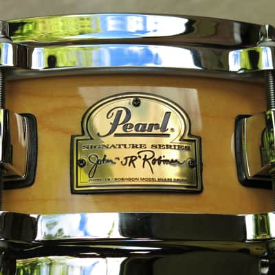 Pearl J R ROBINSON  14 X 4 SNARE DRUM, VERY RARE - NATURAL MAPLE   FINNISH,  STUNNING, MINT. image 13