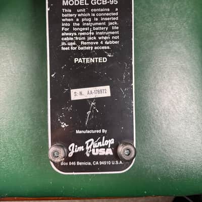 Dunlop GCB95 Cry Baby Standard Wah 1982 - Present - Black image 3