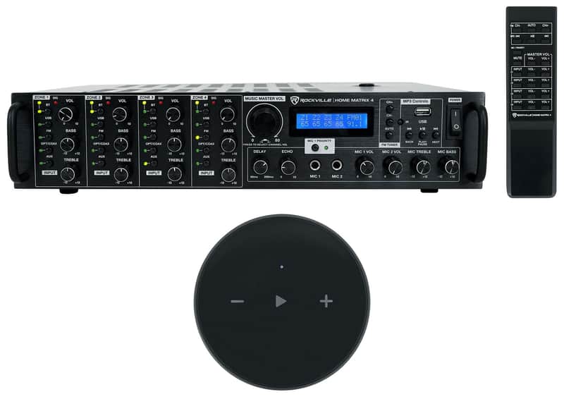 Rockville HOME MATRIX 4 Zone Multi Room Amplifier+Smart Wifi Streaming Receiver image 1