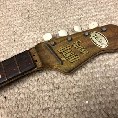 Vintage MIJ Teisco Telestar Stamped Tin Toy Guitar Banjo image 4