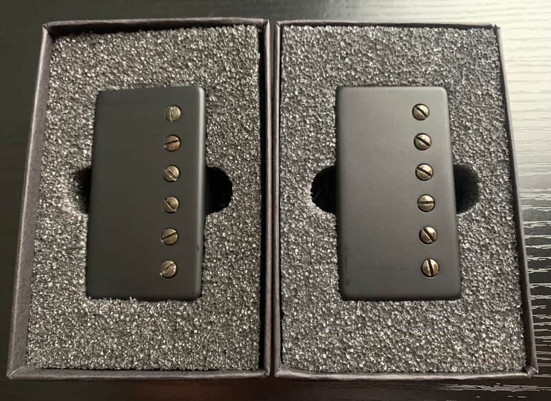 Mojotone DW Tomahawk Humbucker 2-piece Pickup Set - Satin Black image 1
