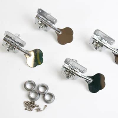 1976-1977 Vintage Fender Jazz/Telecaster/Precision Bass PBass Chrome ~Honest Patina~ TUNERS USA Tuning Pegs 1970s image 2
