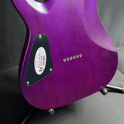 Schecter C-1 Standard Plus Electric Guitar Transparent Purple Burst Finish image 11