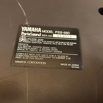 Yamaha PortaSound PSS-580 1990s 49Key keyboard FM Synth Module, Custom Drummer, MIDI Excellent Condition image 17