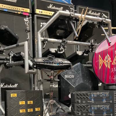 Simmons Rick Allen's Def Leppard, Hysteria Tour, Drum Set and Rack 1986-1987 - Black/Silver image 8