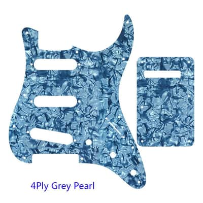 Guitar Pickguard With Back Plate Suit For USA/Mexico Fender Strat Standard SSS ST-3 ply white image 7