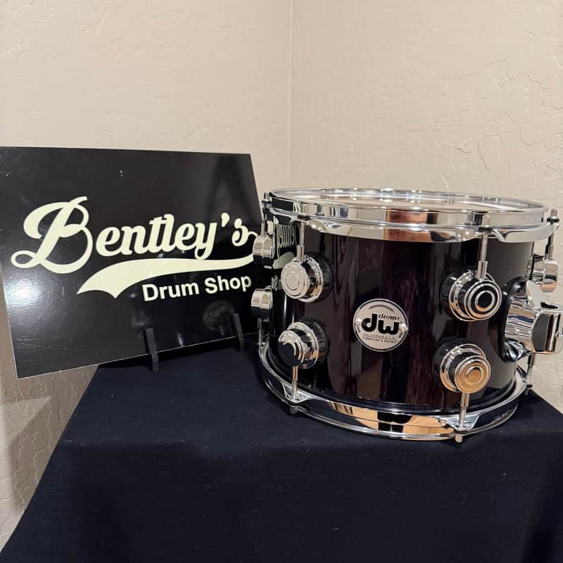 DW Collector's Series 333 Pure Maple 7x10 Rack Tom in Ebony Stain Gloss Lacquer with Chrome Hardware (Rm4) image 1