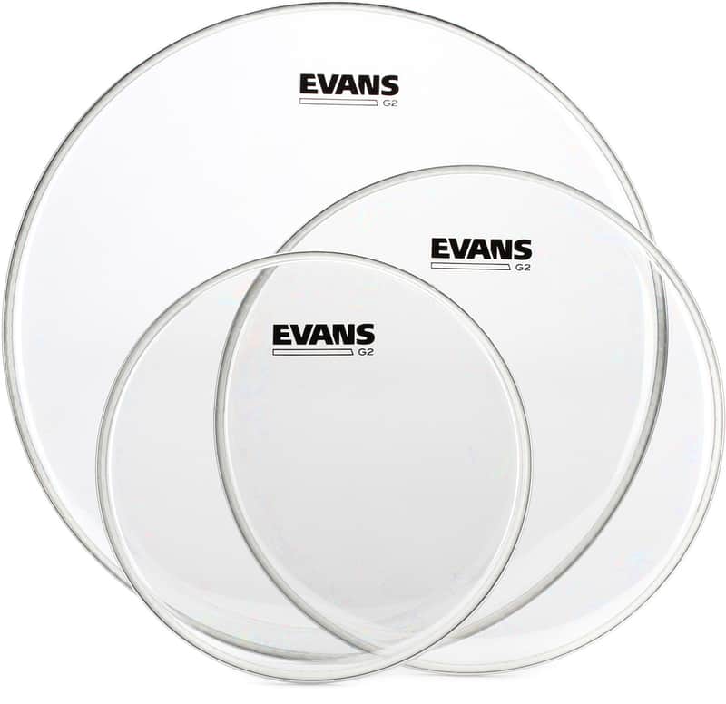 Evans G2 Clear 3-piece Tom Pack - 10/12/16 inch (2-pack) Bundle