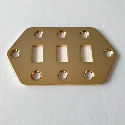 Jaguar guitar control & preset & slide switch plate kit gold fits fender new image 4