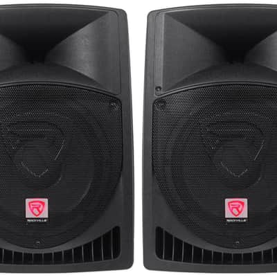 Pair Rockville Power Gig RPG12 12" Powered Active 1600 Watt 2-Way DJ PA Speakers image 11