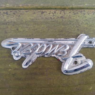 Vintage 1960's Fender Blackface Amplifier Tail Metal Logo Badge! Original Super Reverb, Princeton Part! image 2