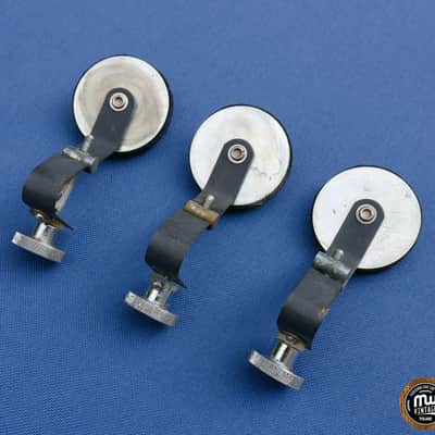 3 x Ludwig Black Felt Muffler Damper Excellent 70s image 6