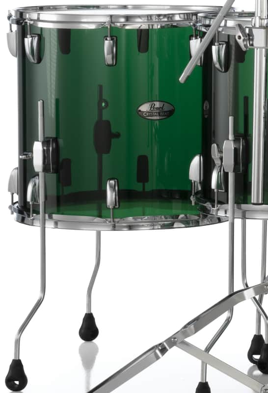 Pearl Crystal Beat Emerald Glass 16x15" Floor Tom Acrylic Drum w/Legs | NEW Authorized Dealer image 1