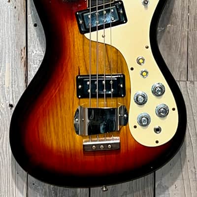 Rare  Mosrite V II Bass Mark Series,  Sunburst W/Matching Headstock, OHSC, Very Cool image 4