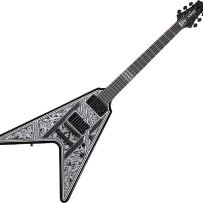 Schecter V-1 Przym Palladium guitar in Gloss Black image 1