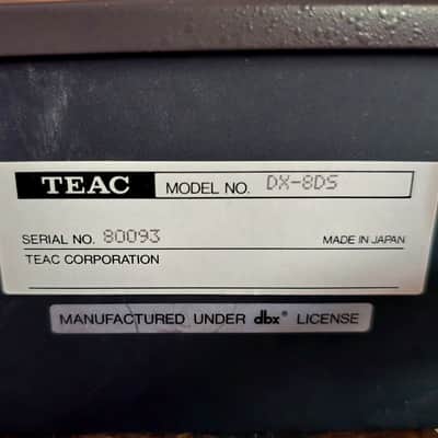 TASCAM DX-8DS 8-Channel Professional dbx Type I Noise Reduction Unit TEAC image 6