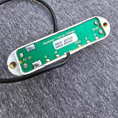 Seymour Duncan SHR-1b Hot Rails Strat Bridge Pickup 2010s - White image 2